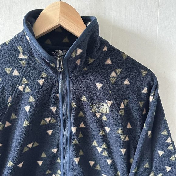 The North Face navy patterned fleece jacket - Picture 3 of 8